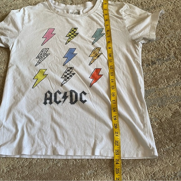 AC/DC Band Tee Shirt Cotton White Short Sleeve Printed 100% Cotton: Medium - Picture 8 of 8